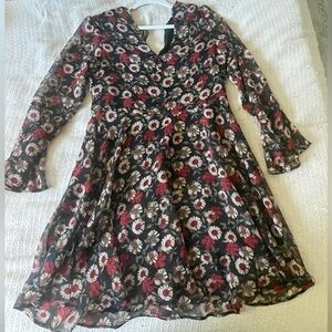 Sam Edelman Casual Dark Floral dress size 2 3/4 sleeve